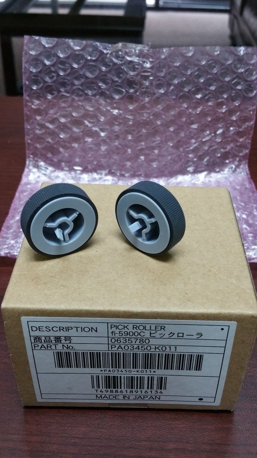 2X  OEM Fujitsu PA03450-K011 Pick Rollers for fi-5900 5950C Color Scanner