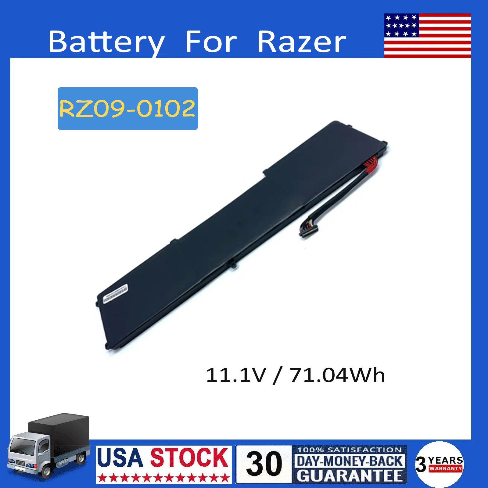 11.1V RZ09-0102 Battery For Razer Blade RZ09-01020101 RZ09-0130 RZ09-0116 71.04W