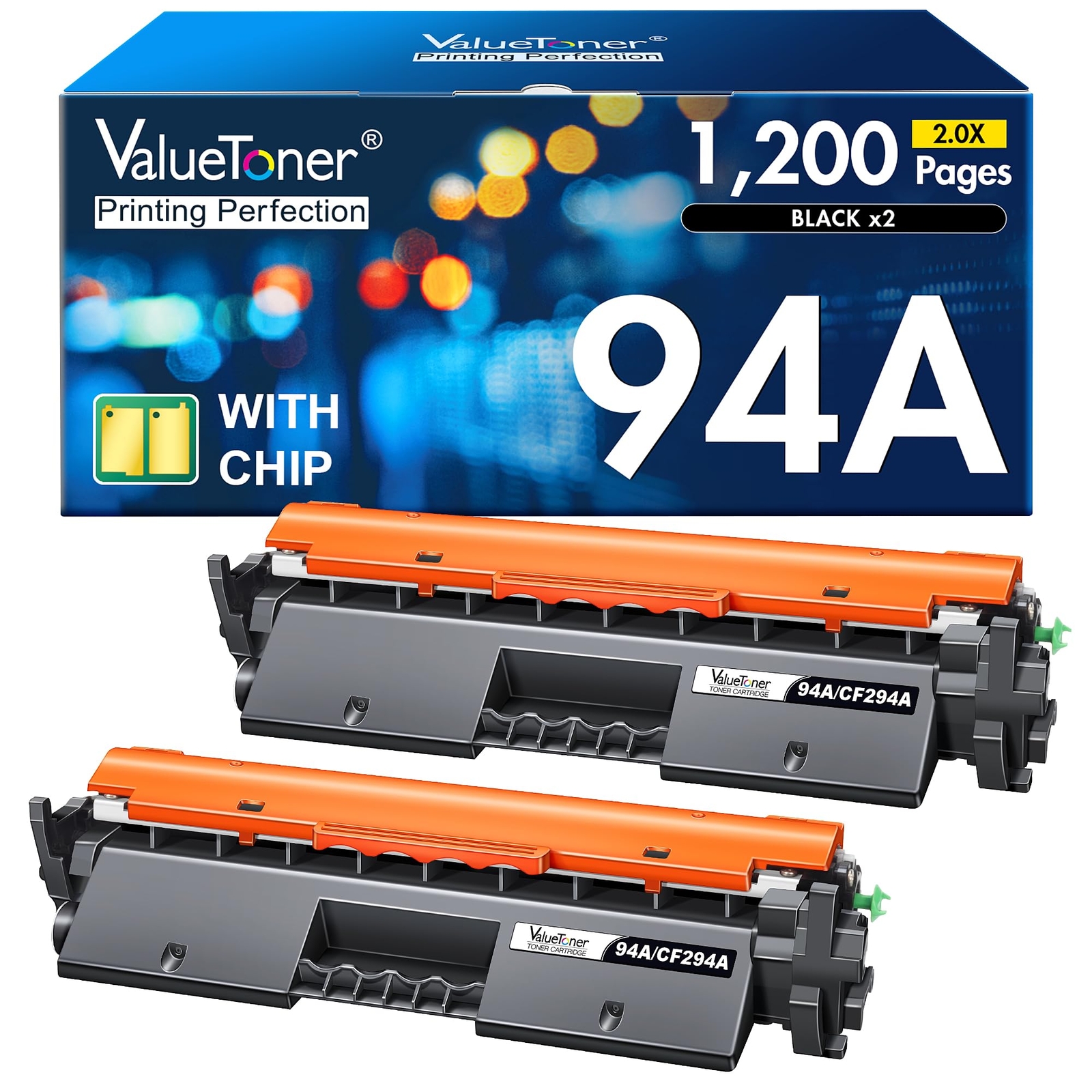 HP 94A CF294A Black Laser Printer Toner Cartridge 2 Pack Compatible