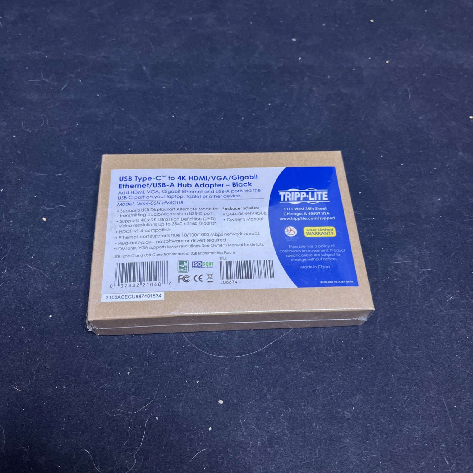 Tripp Lite USB C Docking Station Adapter Converter 4K U444-06N-HV4GUB