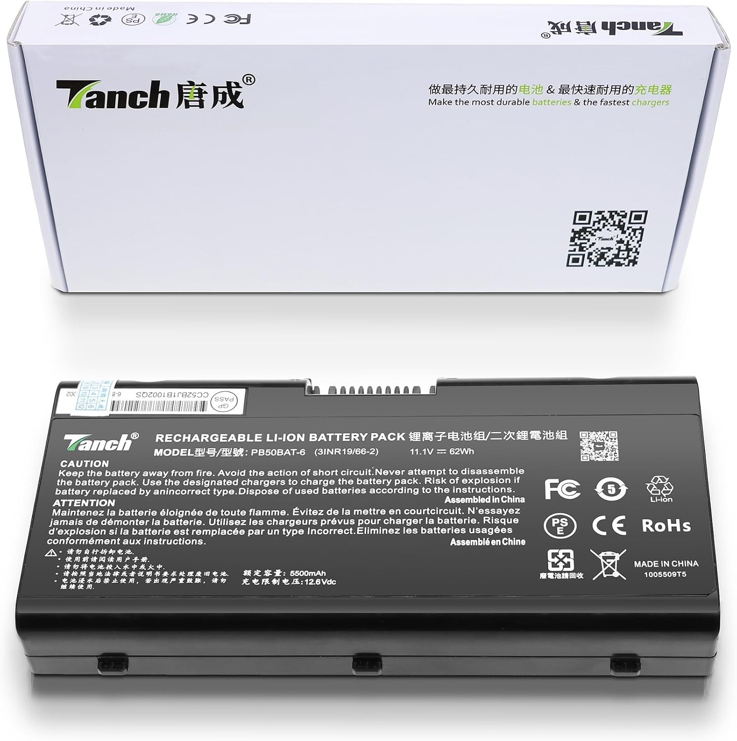 Laptop Battery PB50BAT 6 PB50BAT 6 62 Replacement for CLEVO NH55AFW BAT PB51XX