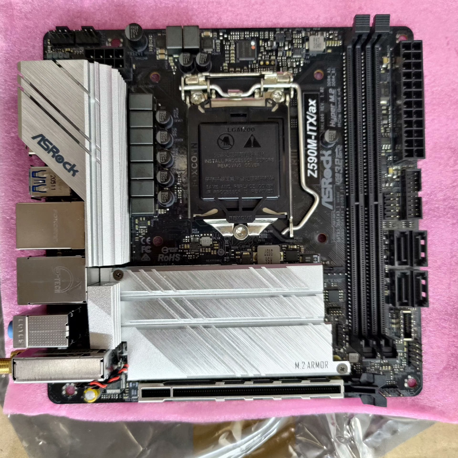 FOR ASROCK Z590M-ITX/ax LGA 1200 DDR4*2 64GB HDMI DisplayPort 1.4 Motherboard