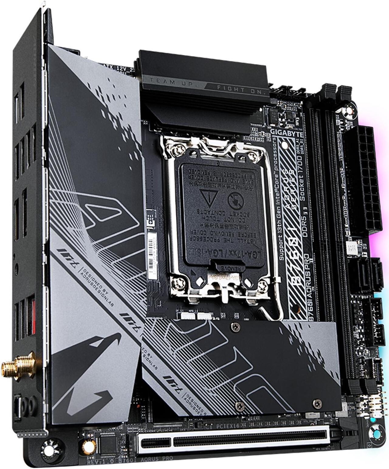 GIGABYTE B760I AORUS PRO-LGA1700 DDR5 Mini ITX, 2x M.2 PCIe 4.0 motherboard