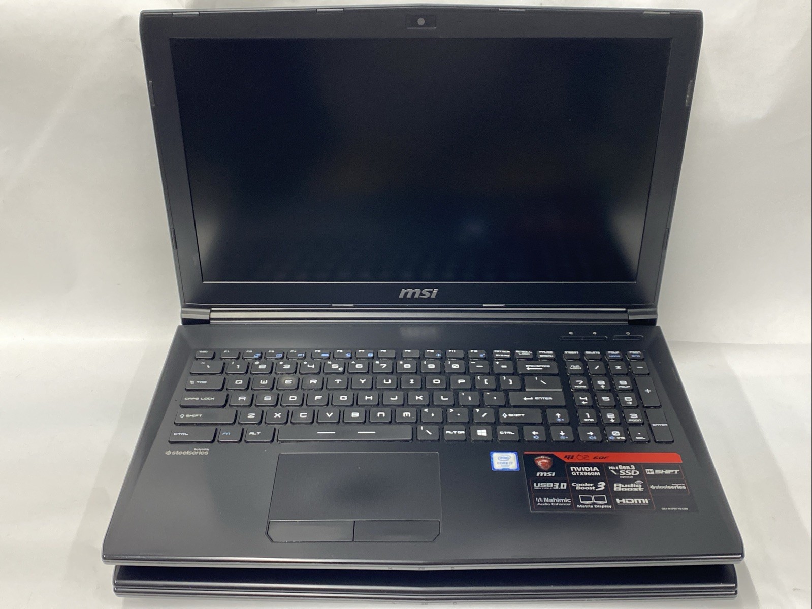 Lot of (2) MSI MS-16J5 - FHD - i5-6300HQ - No RAM/SSD/OS - READ