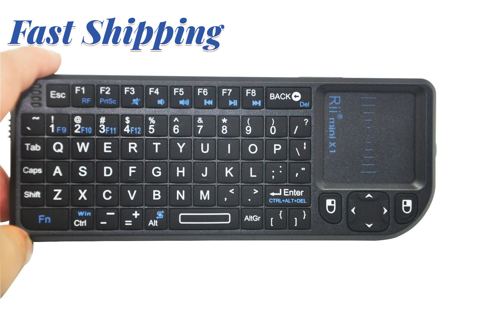 Rii Mini X1 2.4G Wireless Mini Keyboard with Touchpad for PC Smart TV