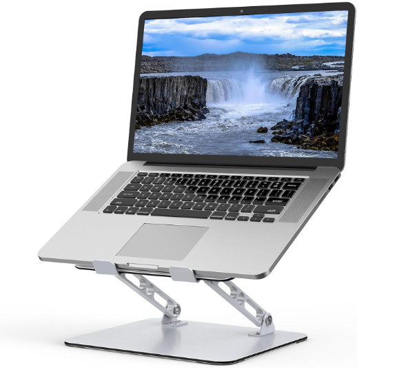 Soporte Portátil Ajustable 10"-15,6", Plegable de Metal con Diseño Ventilado