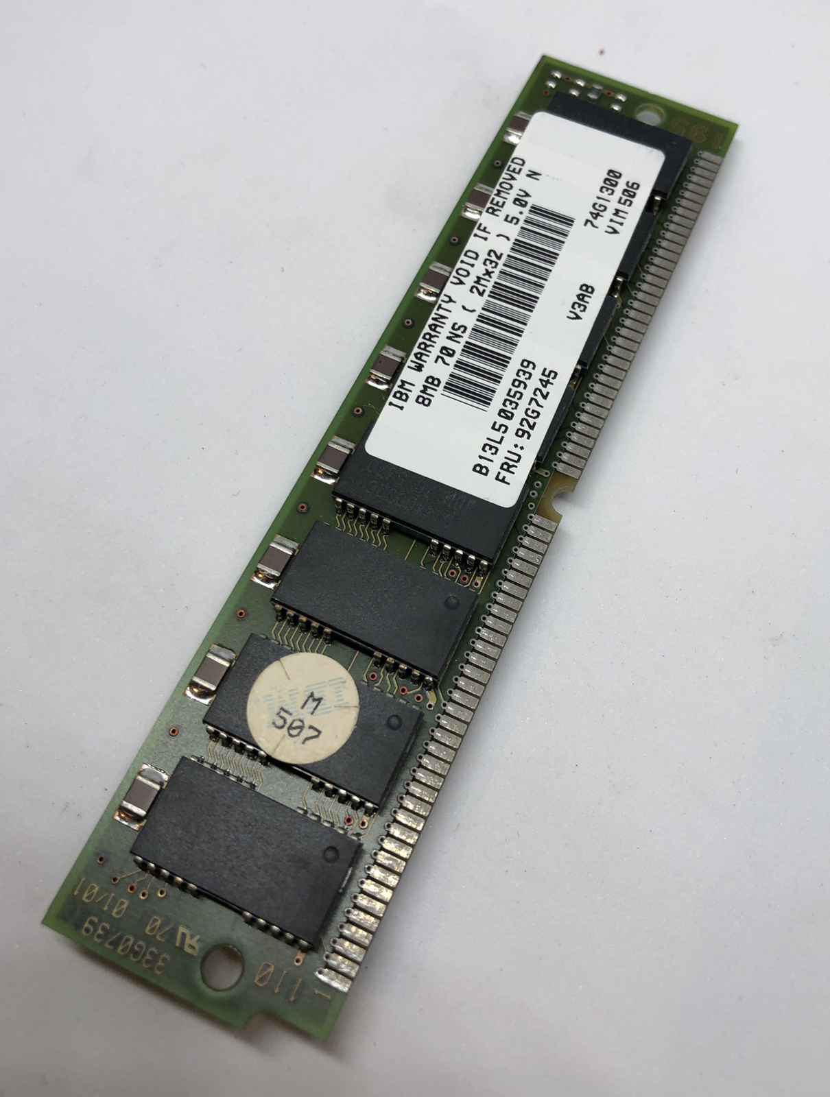 IBM 92G7245 8MB 70ns Non Parity FPM Simm Memory  92G7246 64G286 74G1300 72pin