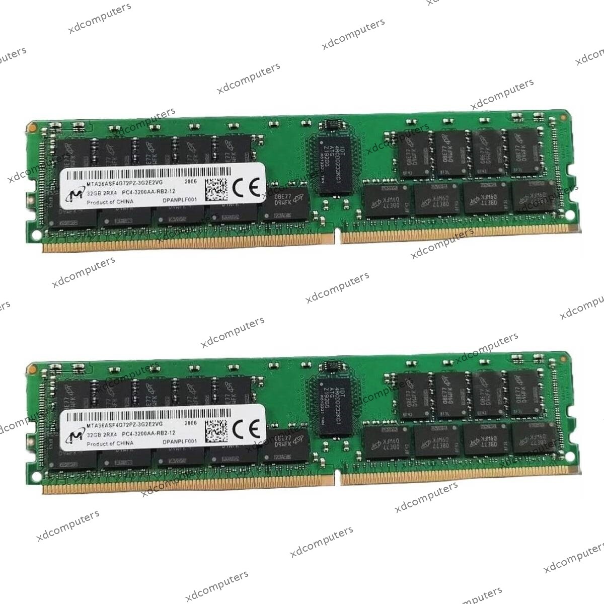 2x 4x 8x Micron 32GB 3200MHz DDR4-3200 Server Memory RDIMM REG ECC RAM