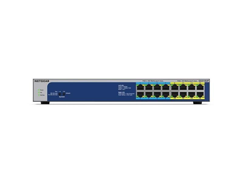 New Netgear GS516UP-100NAS GB Unmanaged Switch Series