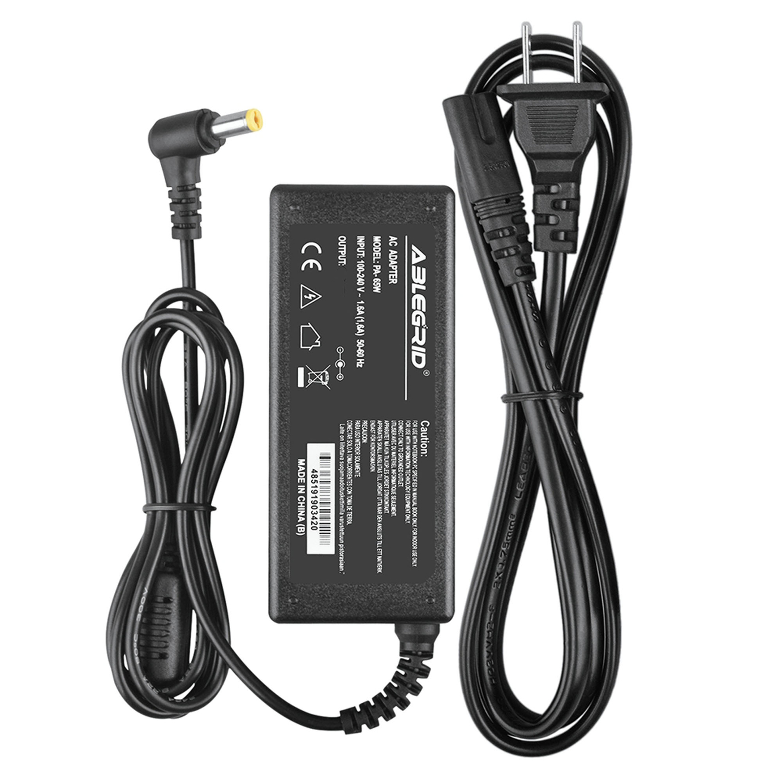 65W AC Adapter Charger For Acer SB220Q SA230 IPS LED Monitor Power Supply Cord