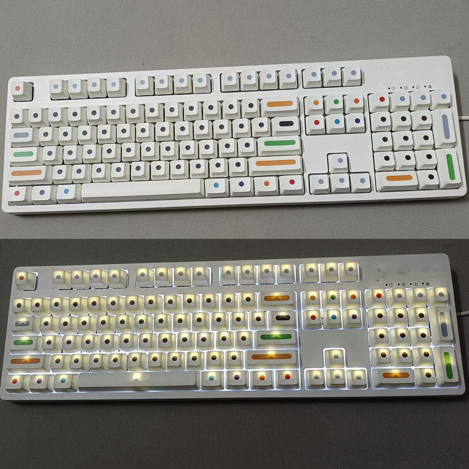 For Mechanical Keyboard 108 Keys OEM PBT Buttons Kit Sublimation Dot Keycap Set