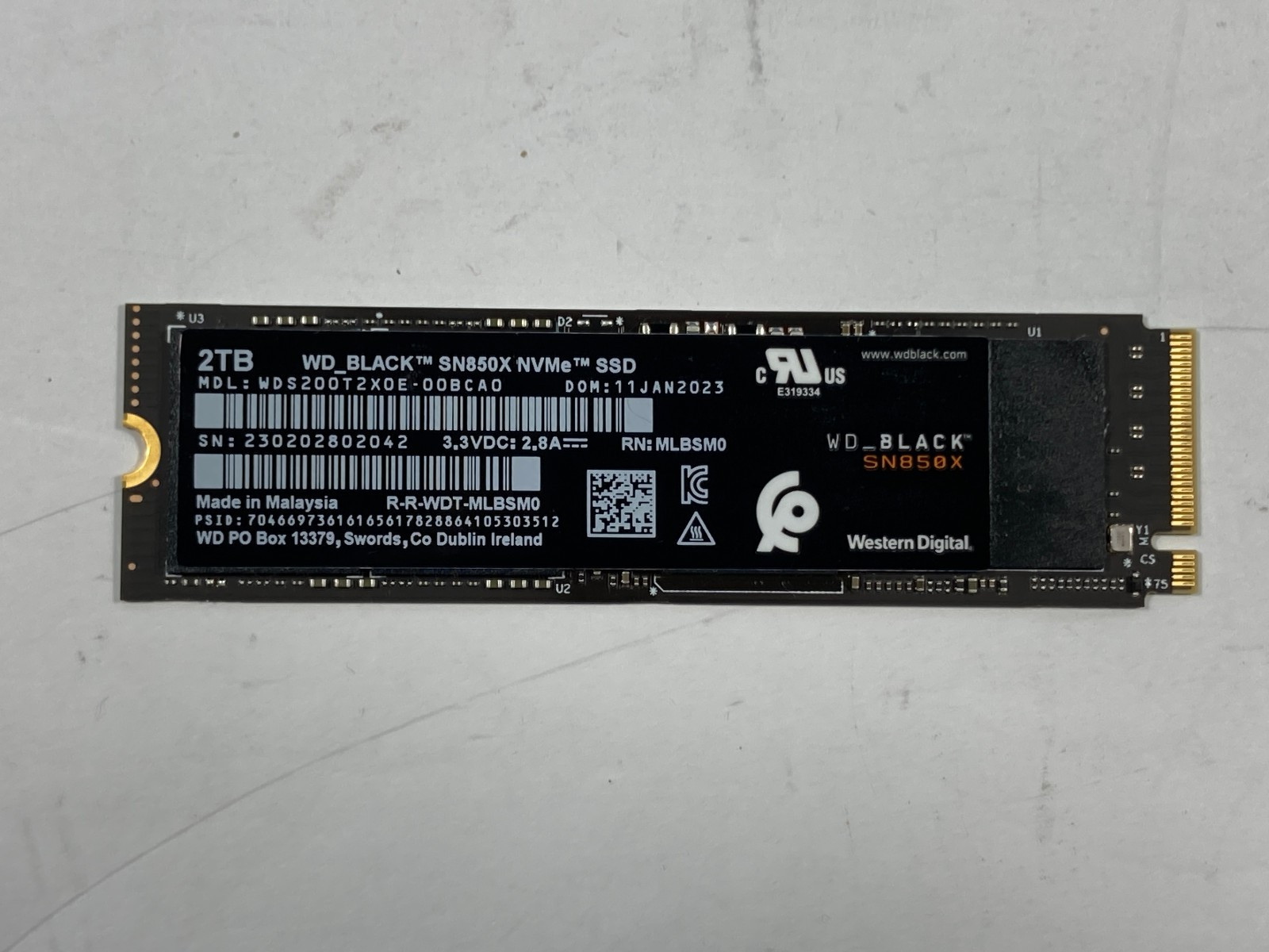 Western Digital WD_BLACK SN850X 2TB NVMe SSD Solid State Drive