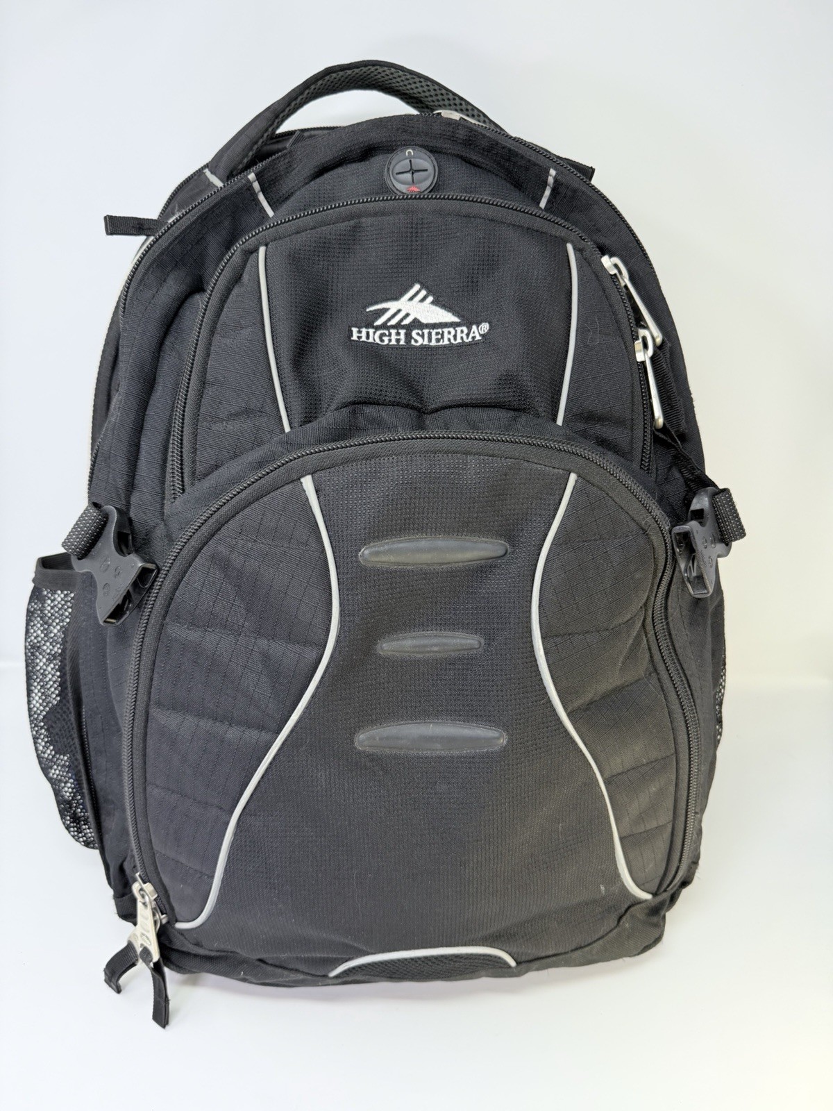 High Sierra Access Black Laptop Backpack Padded Durable Water Resistant