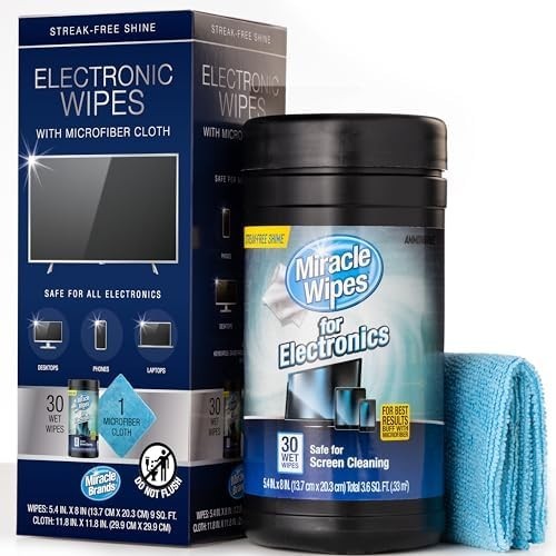MiracleWipes for Electronics Cleaning - Screen Wipes Designed for TV