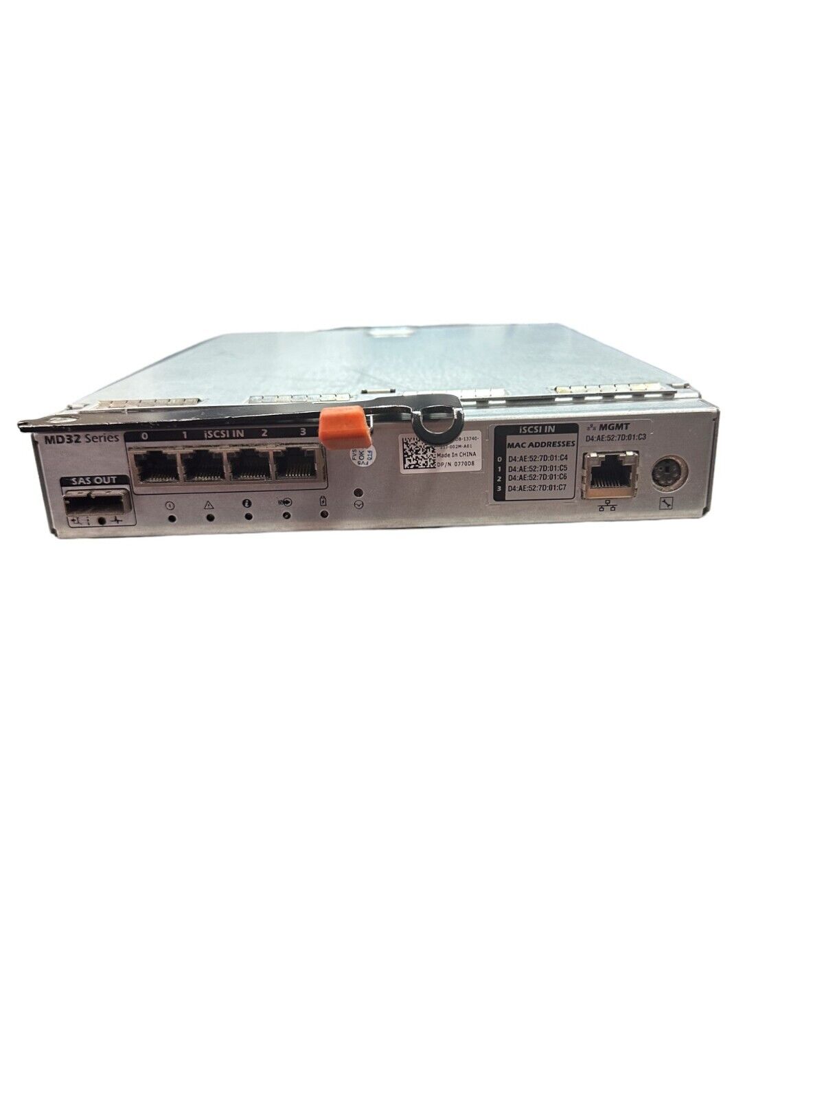 Dell PowerVault MD3200i 0770D8 770D8 4 Port Gigabit iSCSI Controller