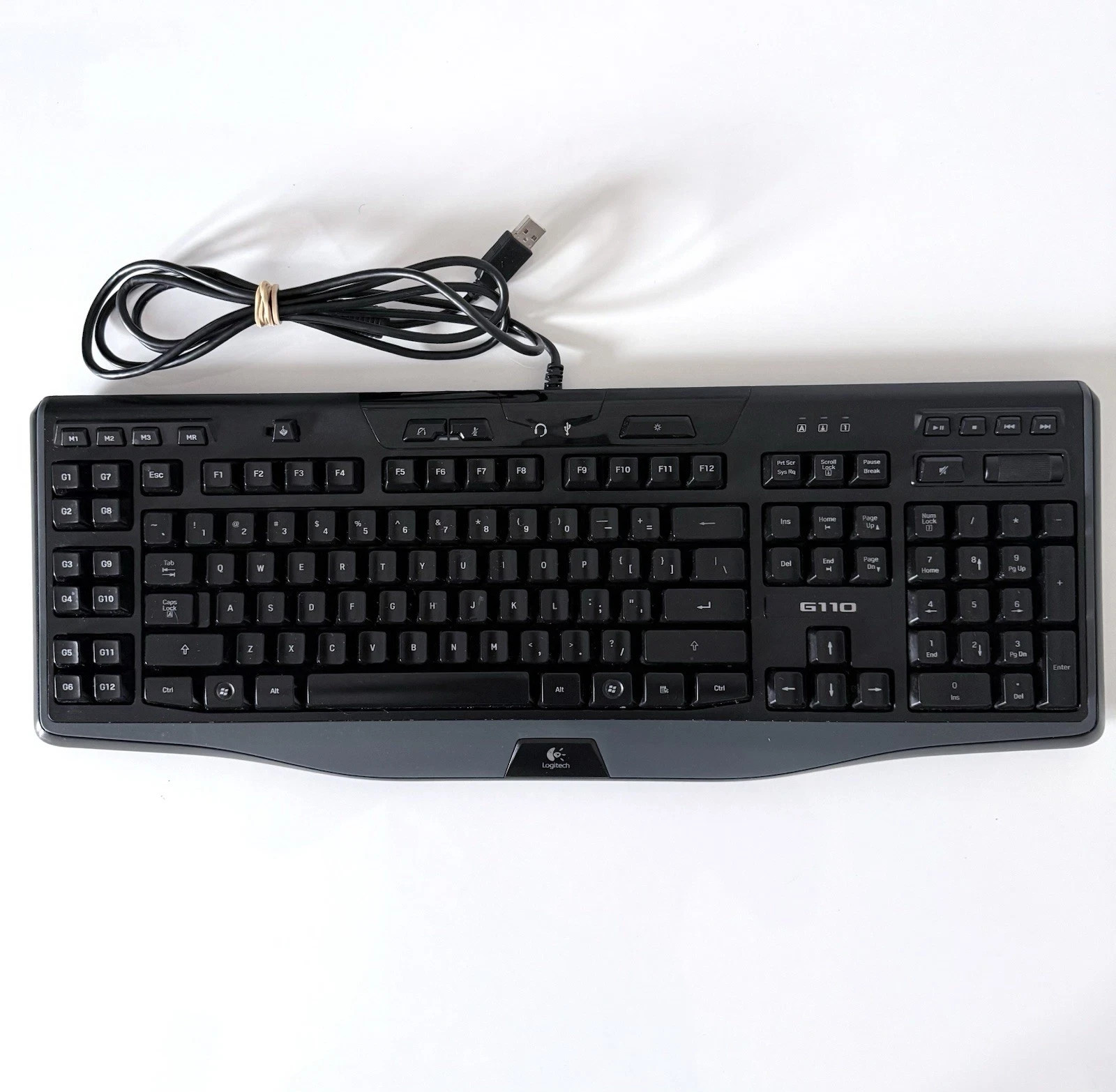 Logitech G110 Gaming Keyboard - Backlit - Programmable G-Keys USB Port Audio