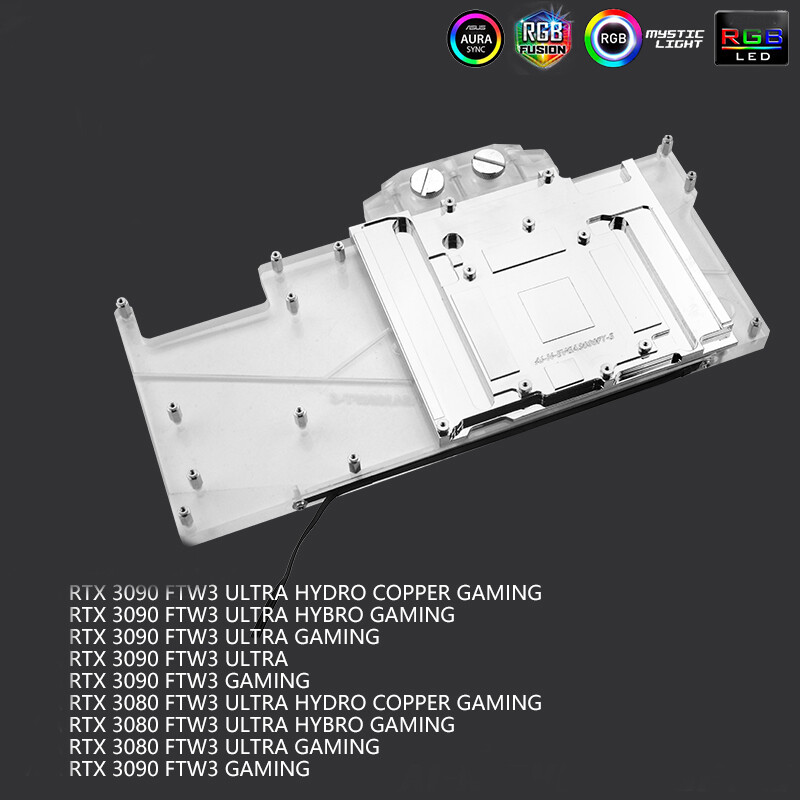 For EVGA 3090 3080 FTW3 DIY Water Block Full Coverage Graphics Card Water Block