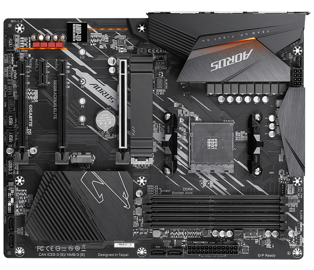 FOR GIGABYTE B550 AORUS ELITE DP HDMI 128GB DDR4 Motherboard 100% Test 100%