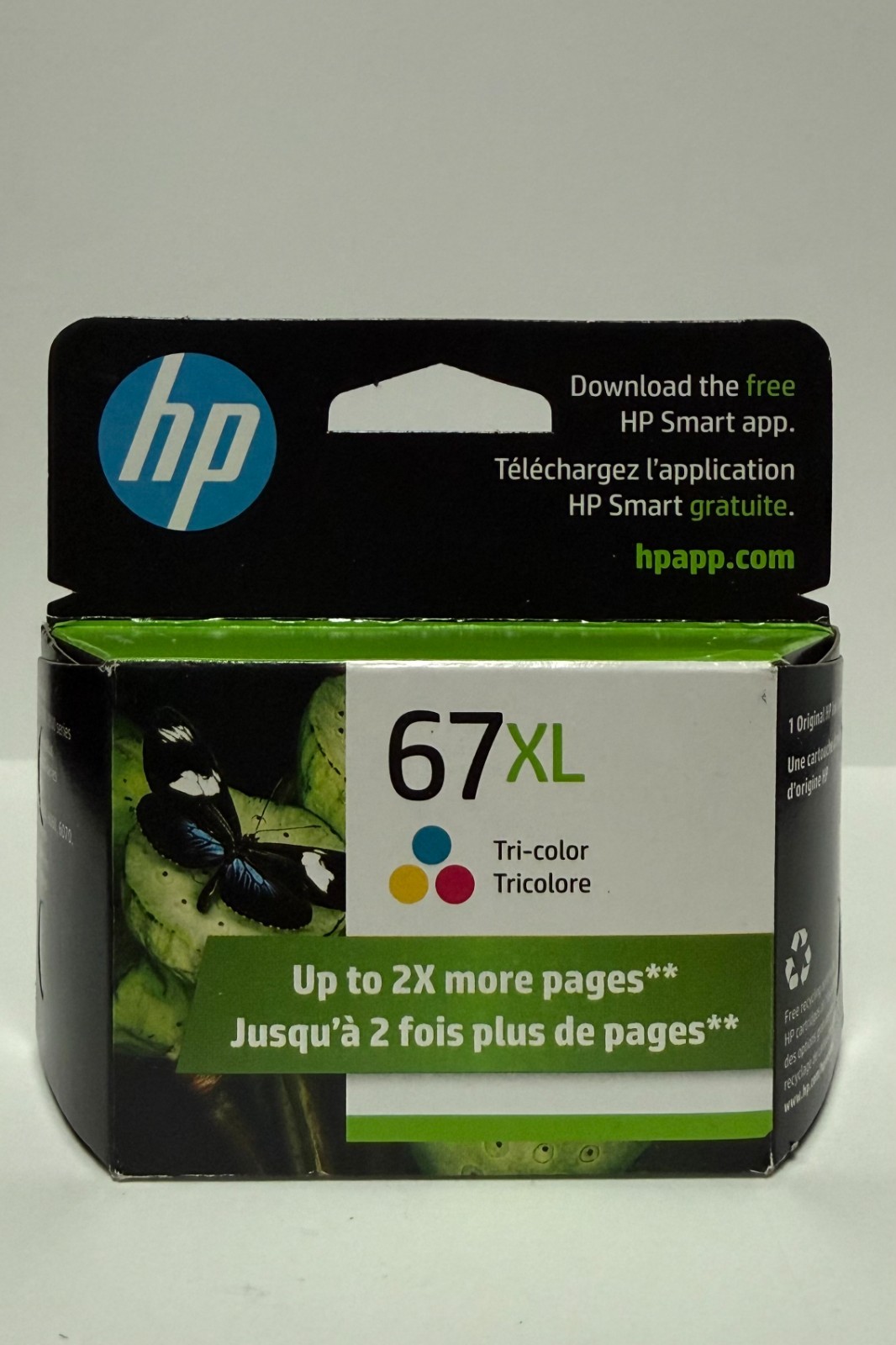HP 67XL High Yield Tri-Color Original Ink Cartridge (3YM58AN) Exp 08/2027+