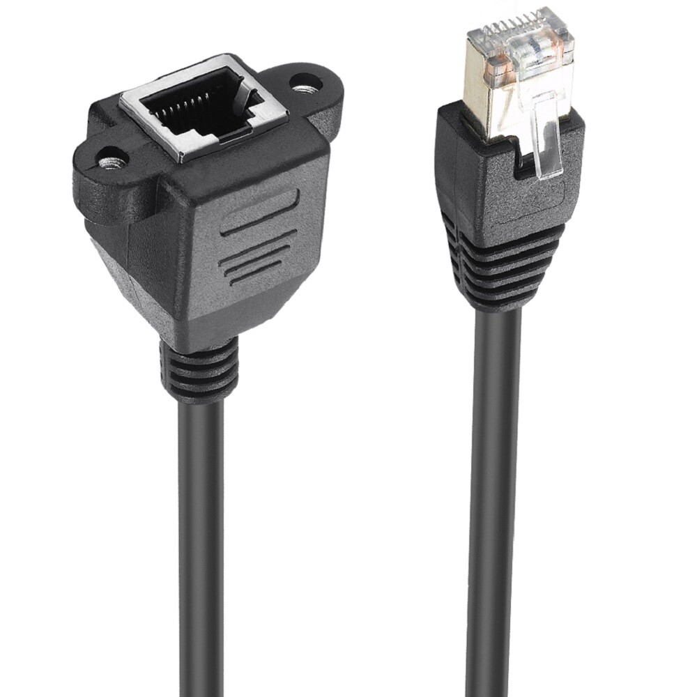 1PC New 1.5m Black RJ45 Male to Female Ethernet Network Extension Cable 5FT