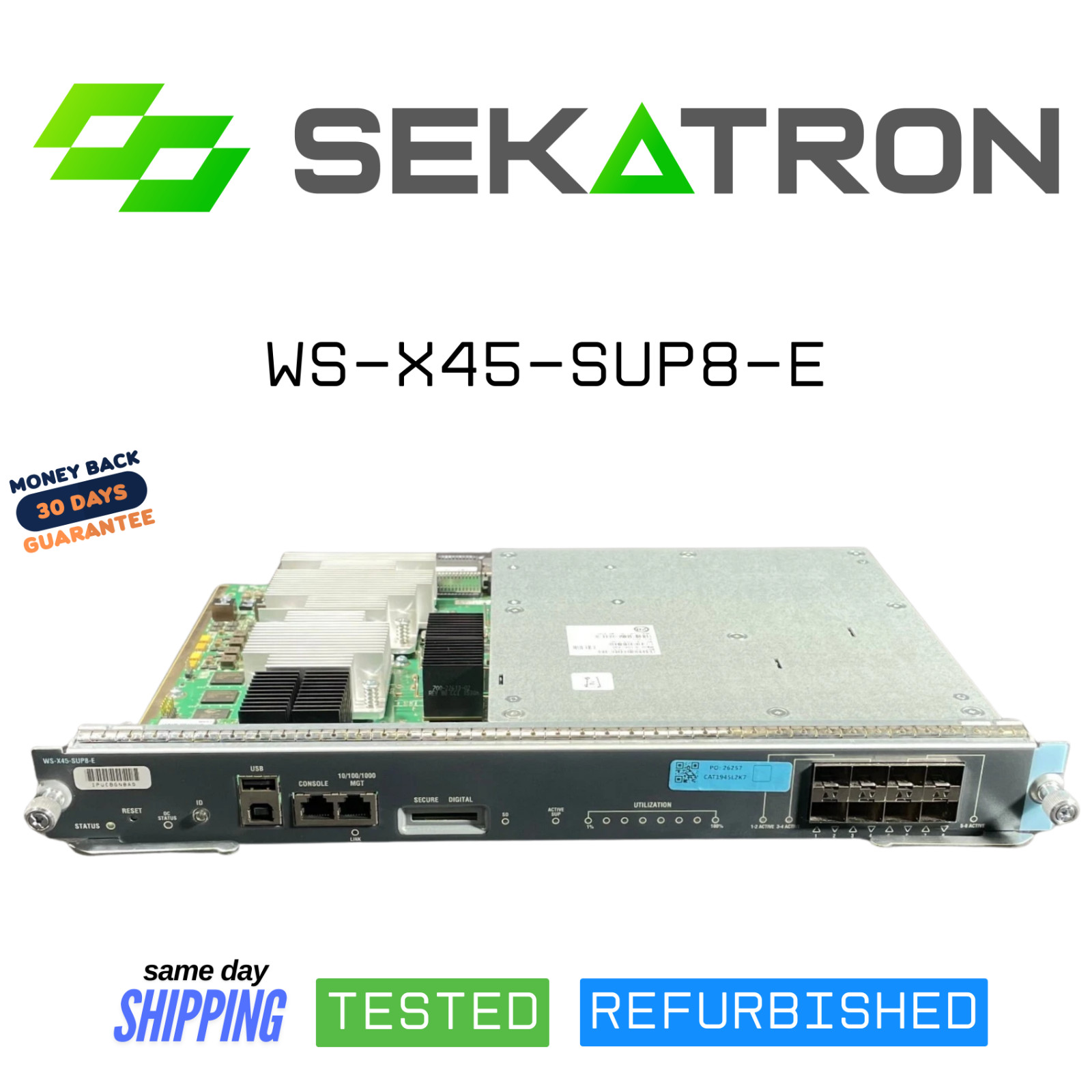 🧩Cisco WS-X45-SUP8-E Catalyst 4500E Series Supervisor • Supervisor Engine 8-E ⚡