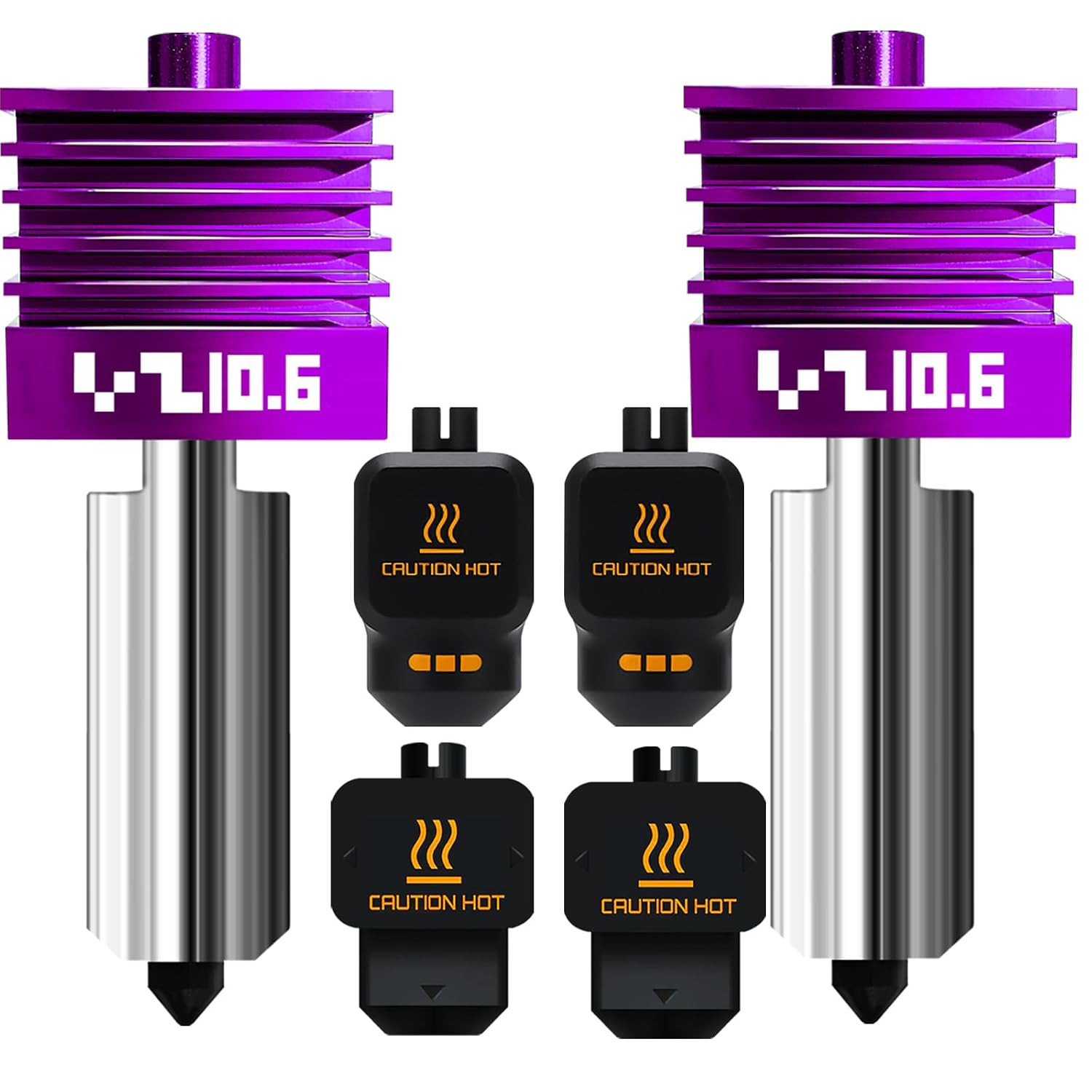 2PK MPVD Hotend 0.6Mm for Bambu Lab X2D/P2S H2/A1 Series Nozzle Upgrade