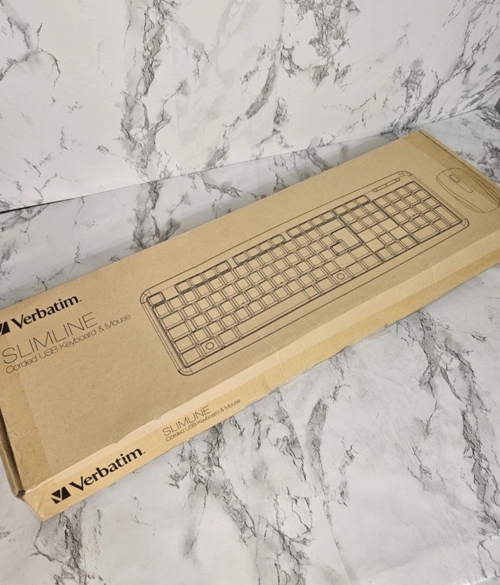  Verbatim 70249 Slimline Corded USB Keyboard & Mouse Set