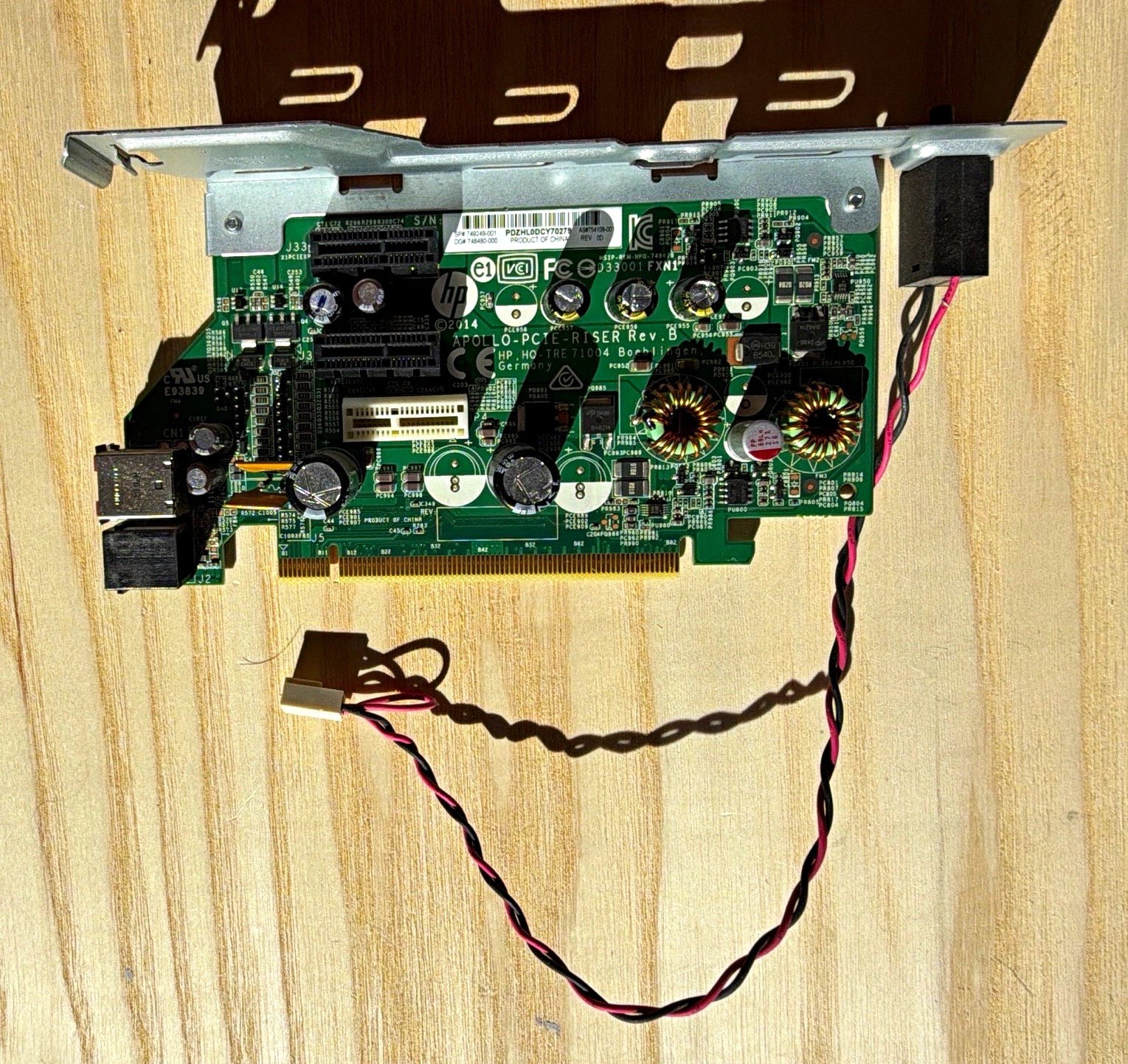 READ DETAIL-HP PCI-CETRISER Rev B PCI Riser Card, PCI Form Factor MPN 748479-001