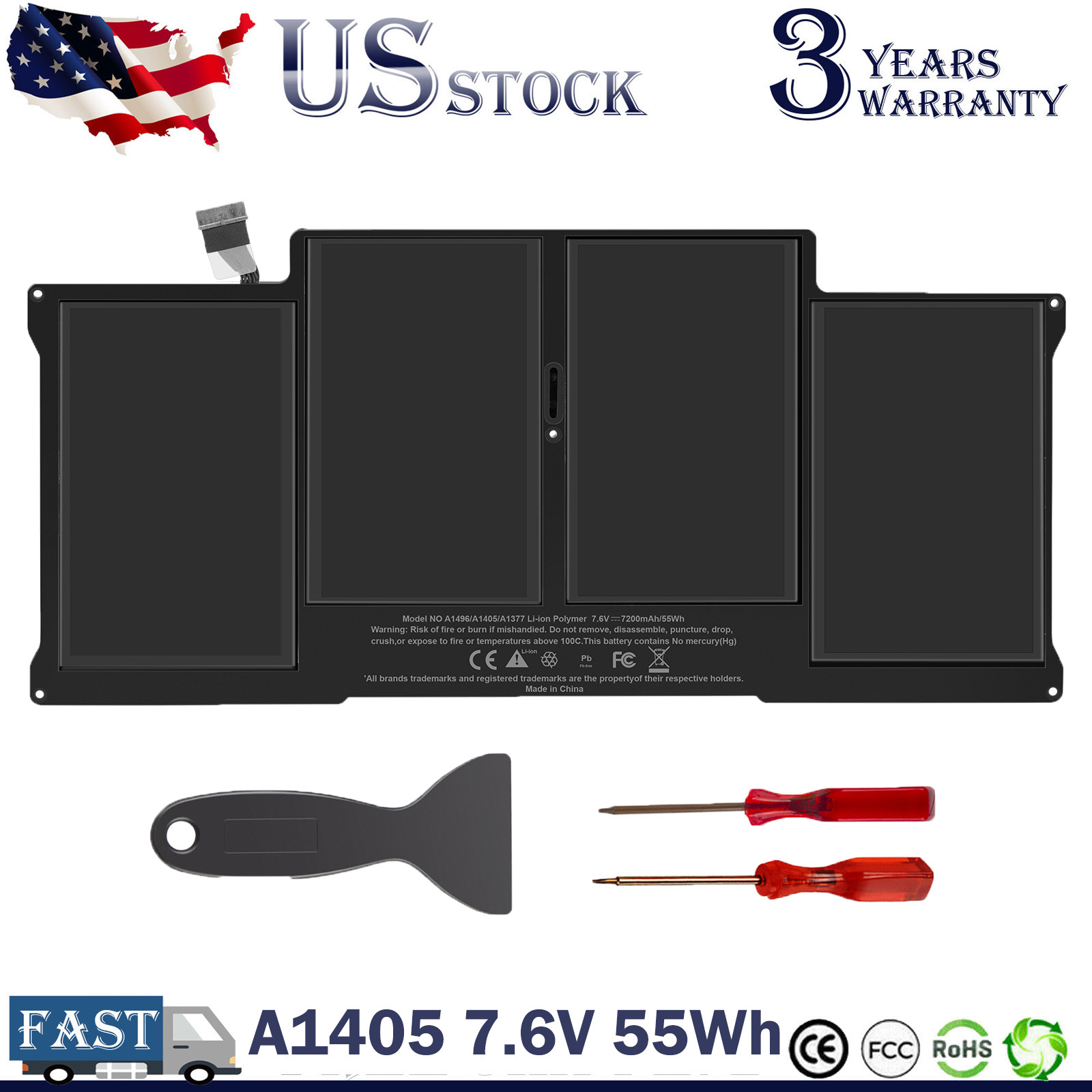 A1405 Battery for Apple MacBook Air 13'' A1466 (Mid 2013 2011 2012) A1496 A1369