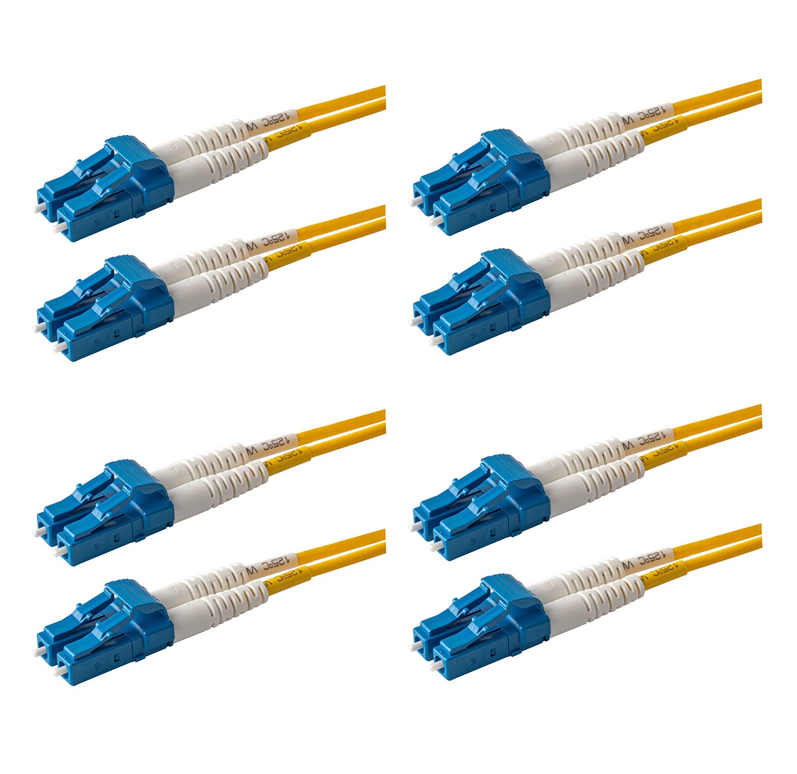 SpeedyFiberTX – 4-Pack 1 Foot LC to LC Fiber Patch Cable, Corning SMF-28 Sing...