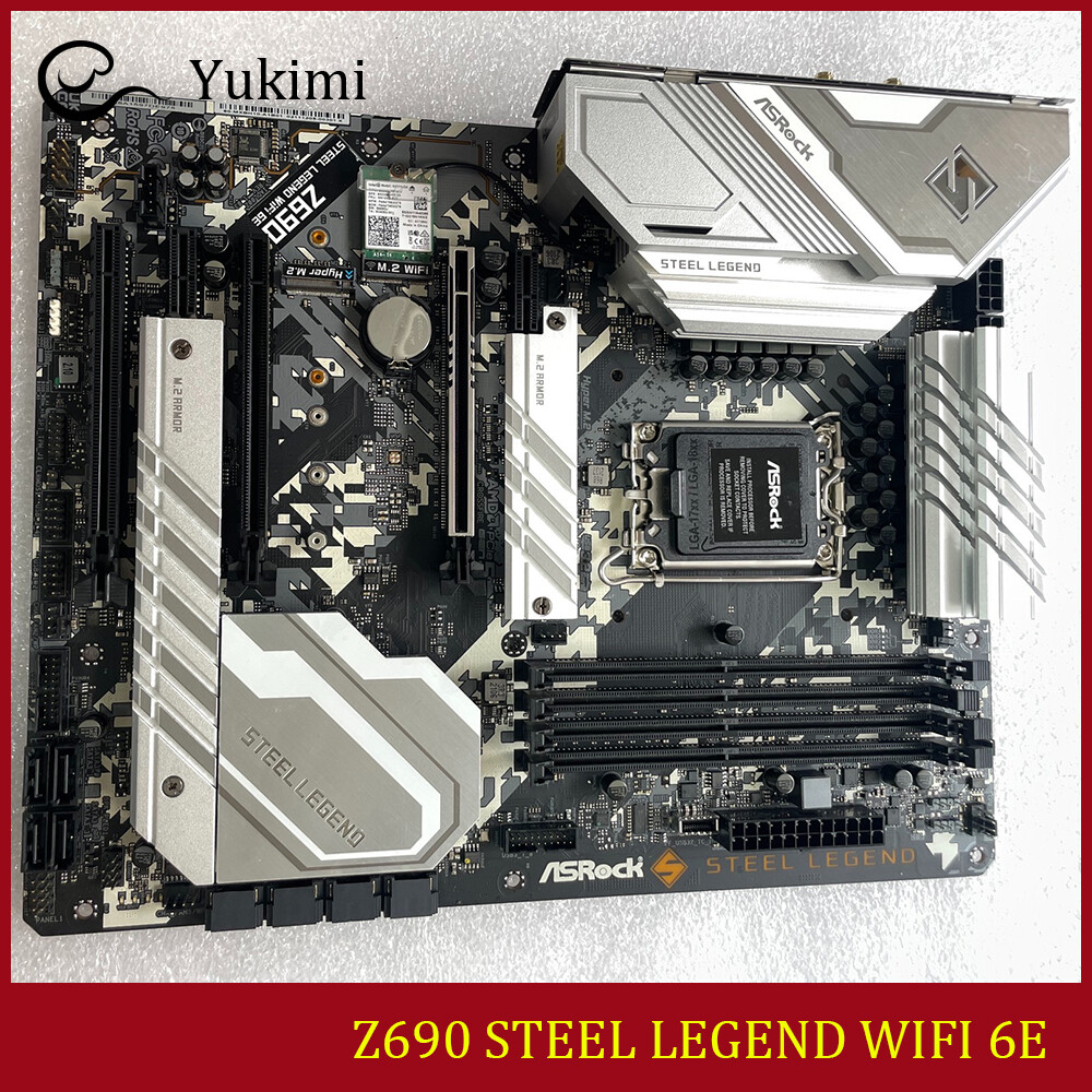 FOR ASROCK Z690 STEEL LEGEND WIFI 6E DDR4*4 128GB ATX Motherboard Test OK