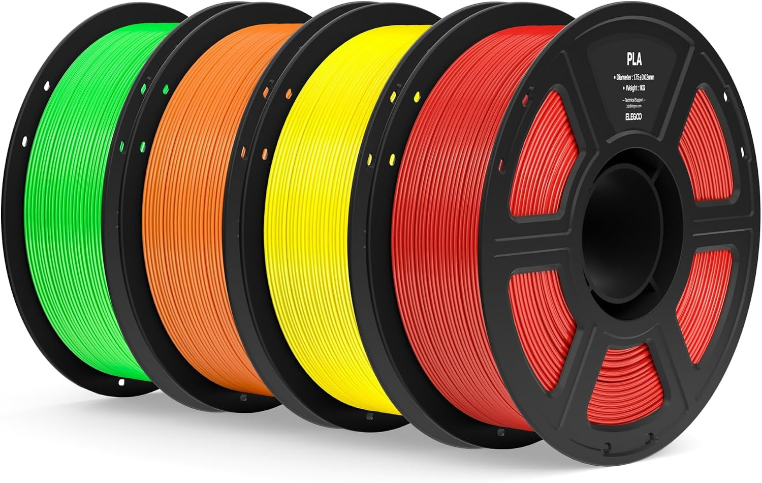 ELEGOO PLA Filament 1.75Mm Bundle 4KG, 3D Printer Filament Dimensional Accuracy
