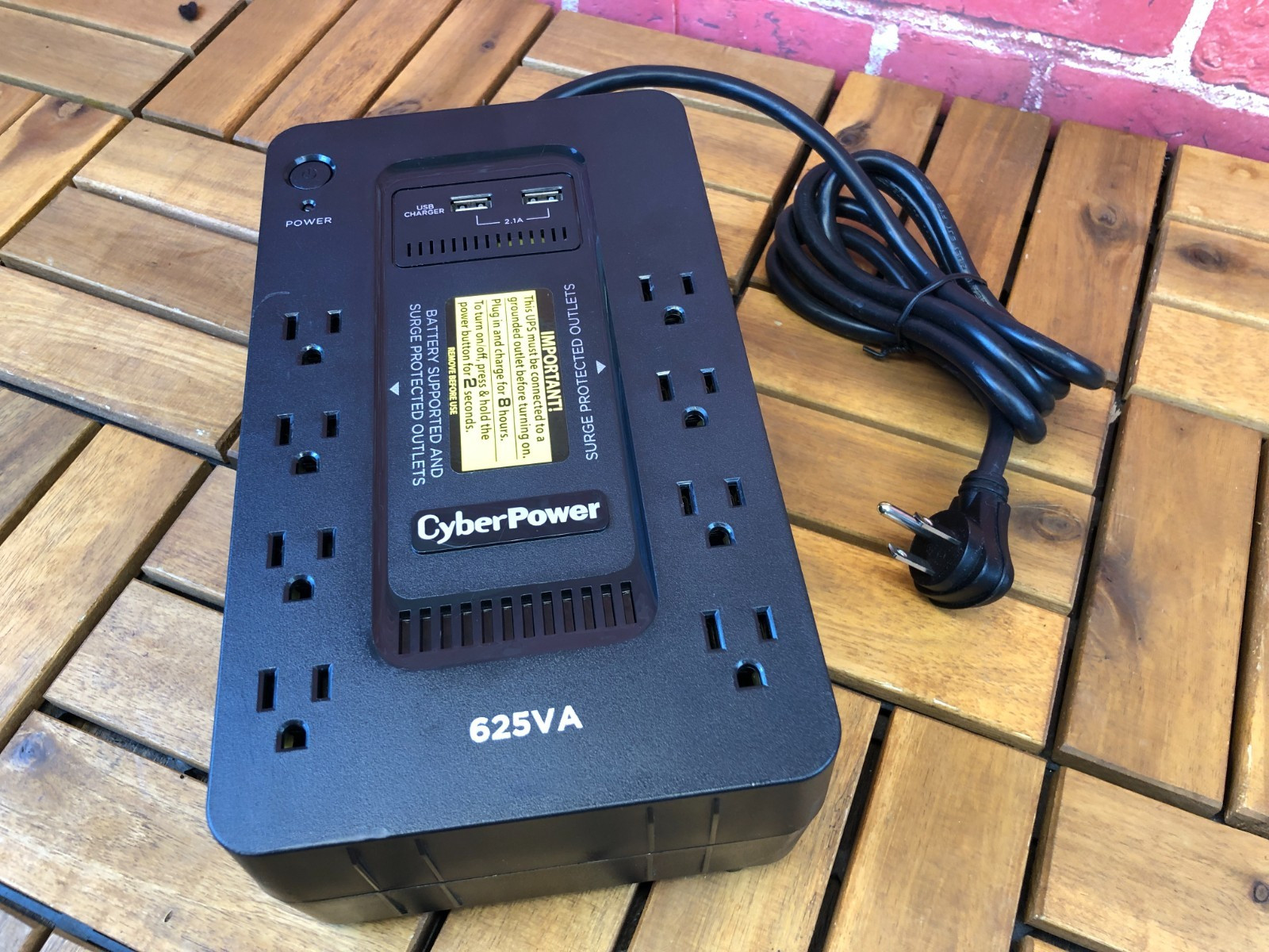 Pre-Owned - CyberPower ST625U UPS 625VA Compact - Tested & Works Well - No Box