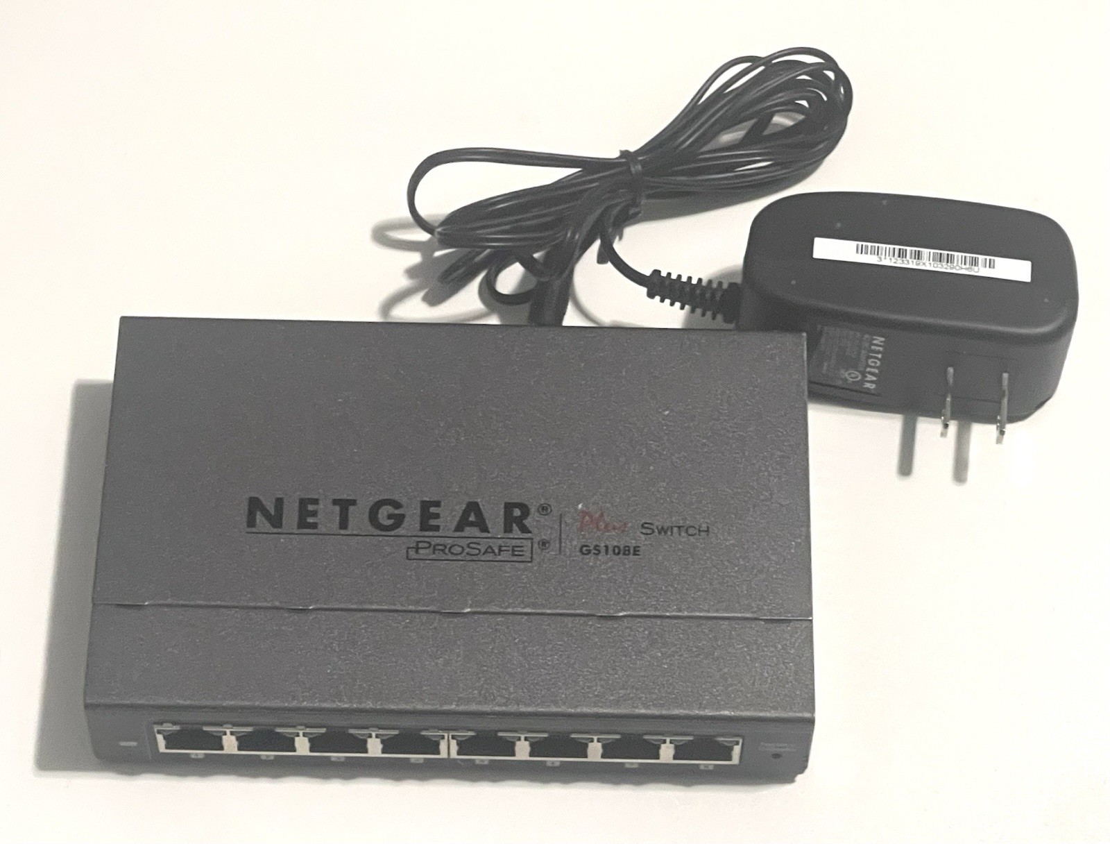 Netgear ProSafe Plus 8-port Gigabit Switch GS108E v2 w/ Power Supply