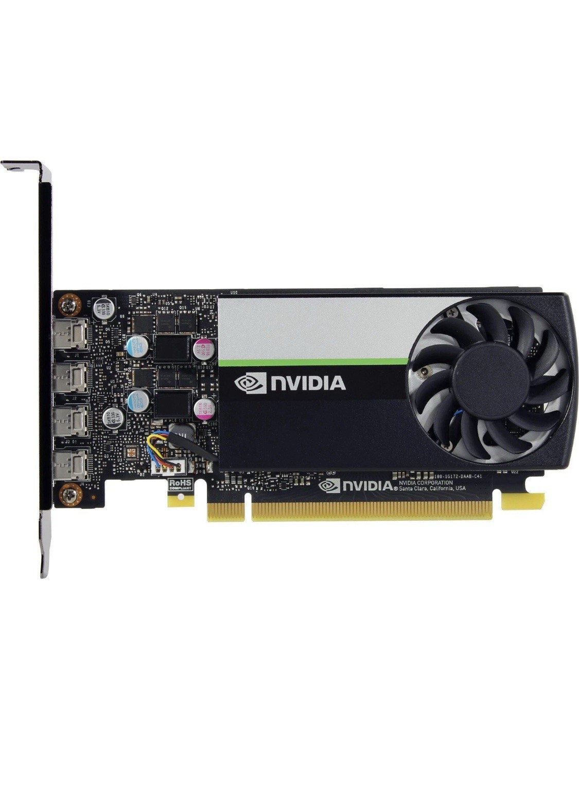 PNY VCNT1000-PB Nvidia T1000 4x Mini DP 4GB GDDR6 PCIe 3.0 x16 Graphics Card GPU