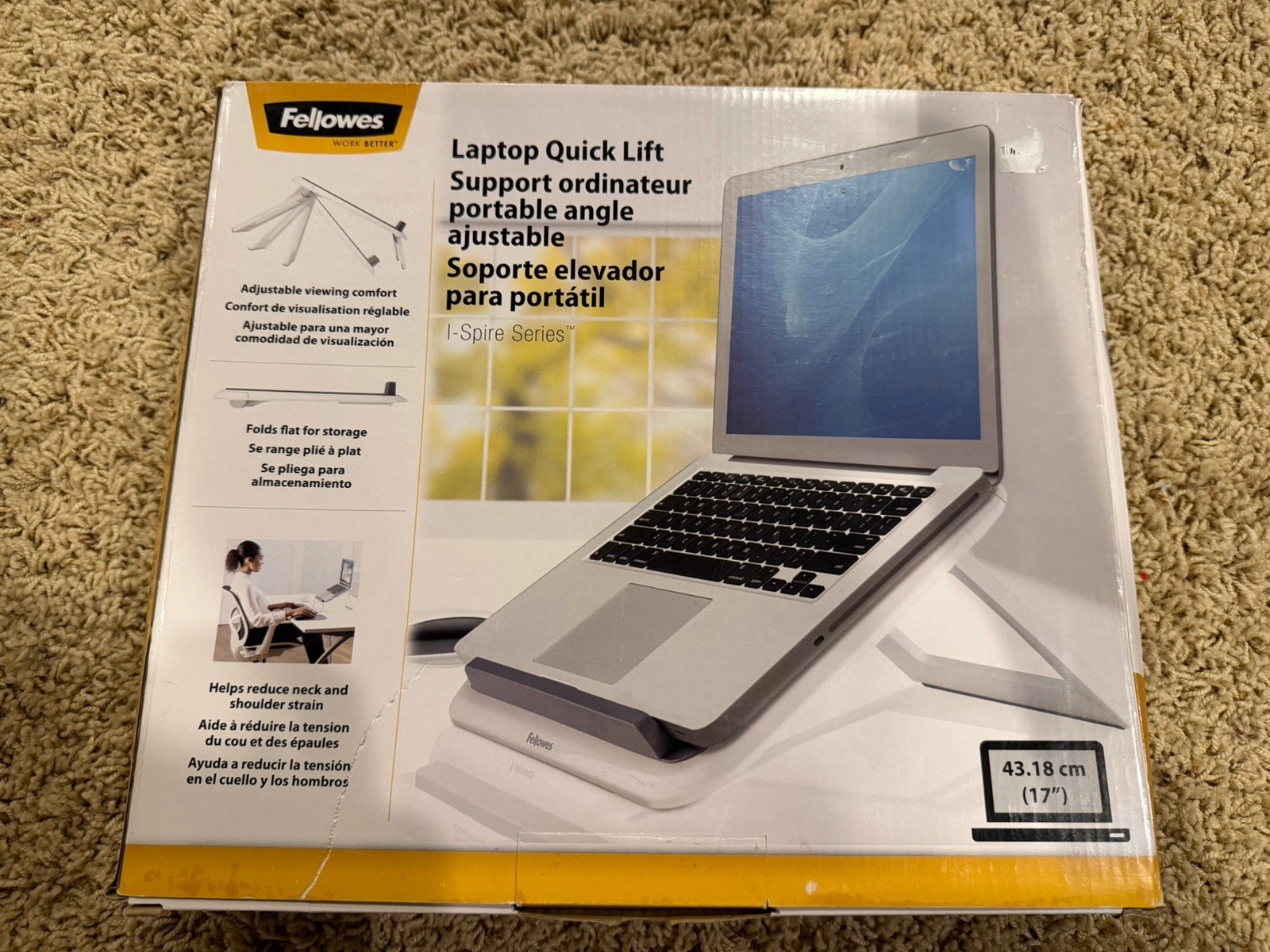 Fellowes I-Spire Series Laptop Lift - White