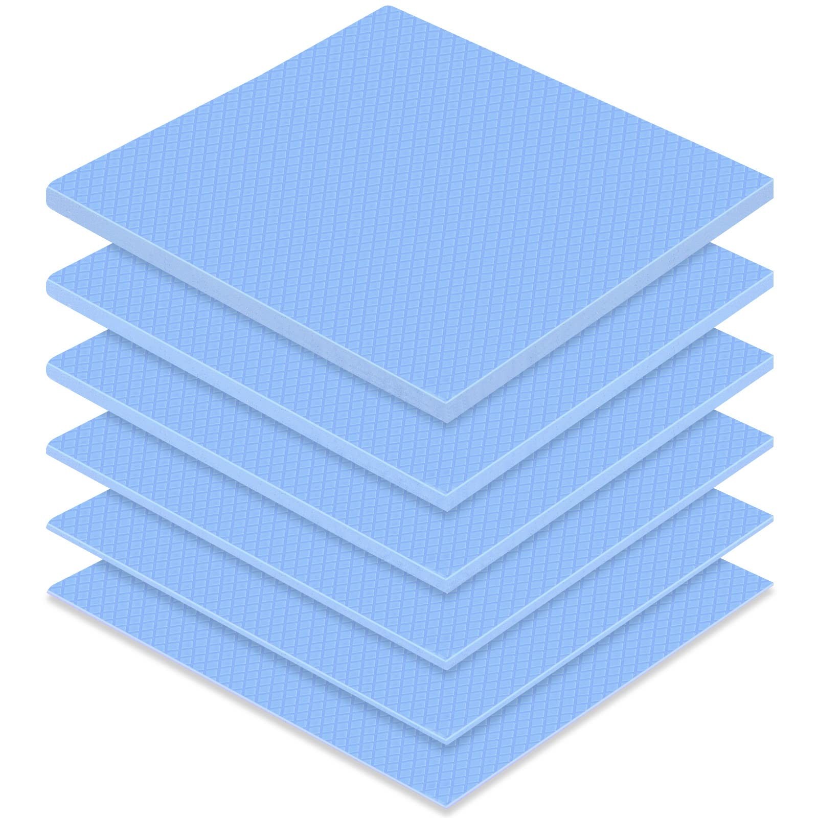 6 Pcs Thermal Pad 100 x 100 mm, 0.5 1 1.5 2 2.5 Blue