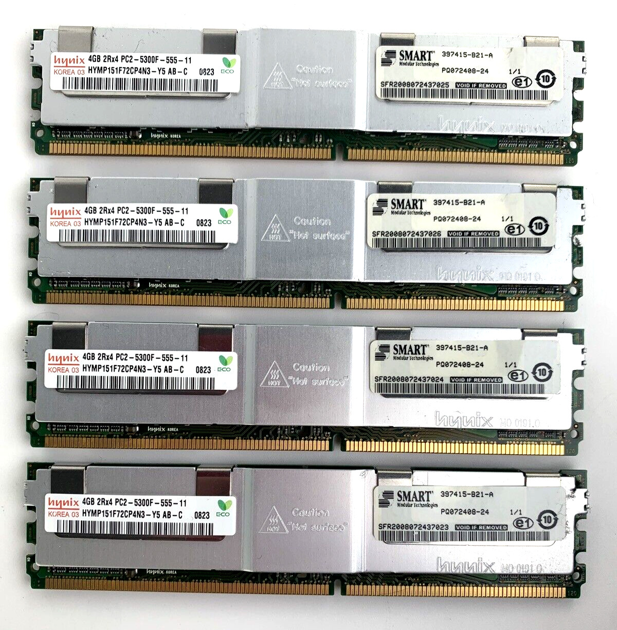 Hynix 16G (4X 4GB) HYMP151F72CP4N3-Y5 Fully Buffered PC2-5300 2Rx4