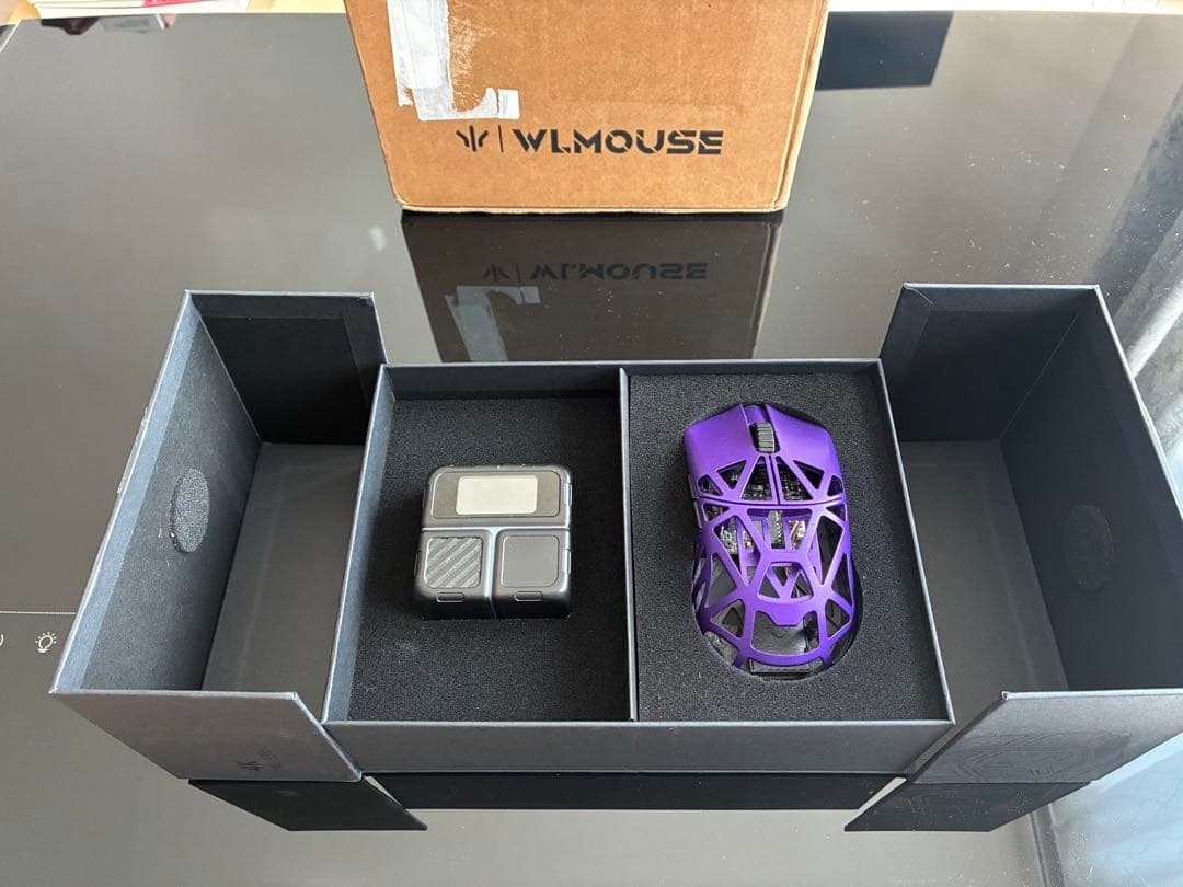 WLmouse Beast X Purple Gaming Mouse Magnesium Alloy Wireless Tested