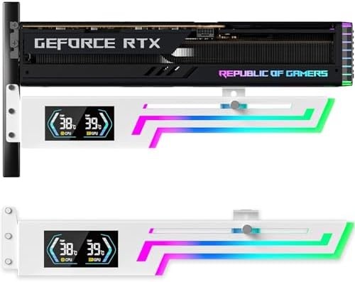 ARGB GPU Support Bracket with Temp Display Adjustable Anti Sag Graphics Card