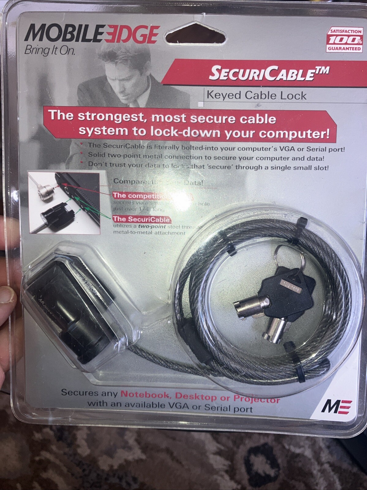 Mobile Edge SecuriCable Keyed Cable Computer Lock 