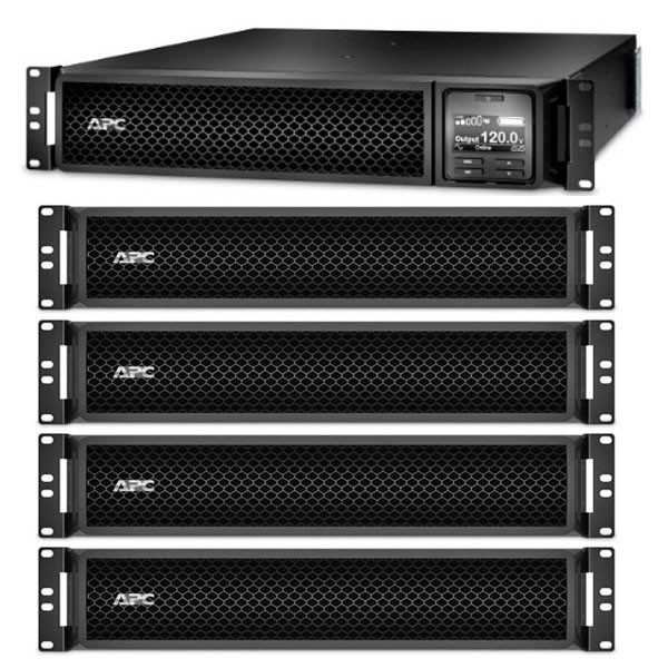 Bundle: APC Smart UPS SRT2200RMXLA with 4 SRT72RMBP External Battery Packs