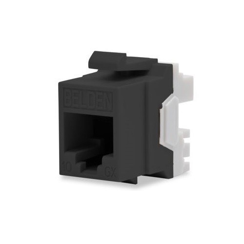 Belden 10GX Modular Jack, Category 6A, RJ45, KeyConnect Style, Black (LOT of 10)