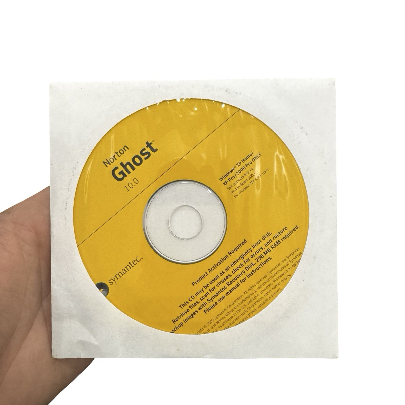 Norton Ghost 10.0 Backup Software CD And Key Windows XP 2003 Symantec Rare