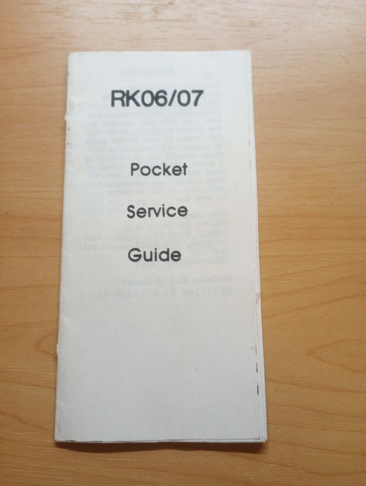 DEC digital RK06/07 Pocket Service Guide