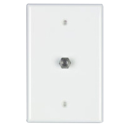 (Lot of 5) DataComm 30-2022 Coax Wall Plate Midi, White