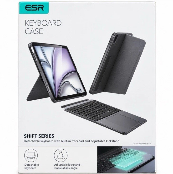 ESR Shift Keyboard Case iPad Pro 11” M4 M5 Detachable Trackpad Dark Gray NEW