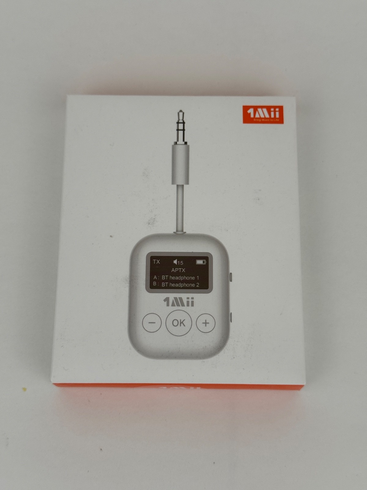 1Mii SafeFly Bluetooth 5.3 Dual Headphone Transmitter 3.5mm Adapter TV AIRPLANE