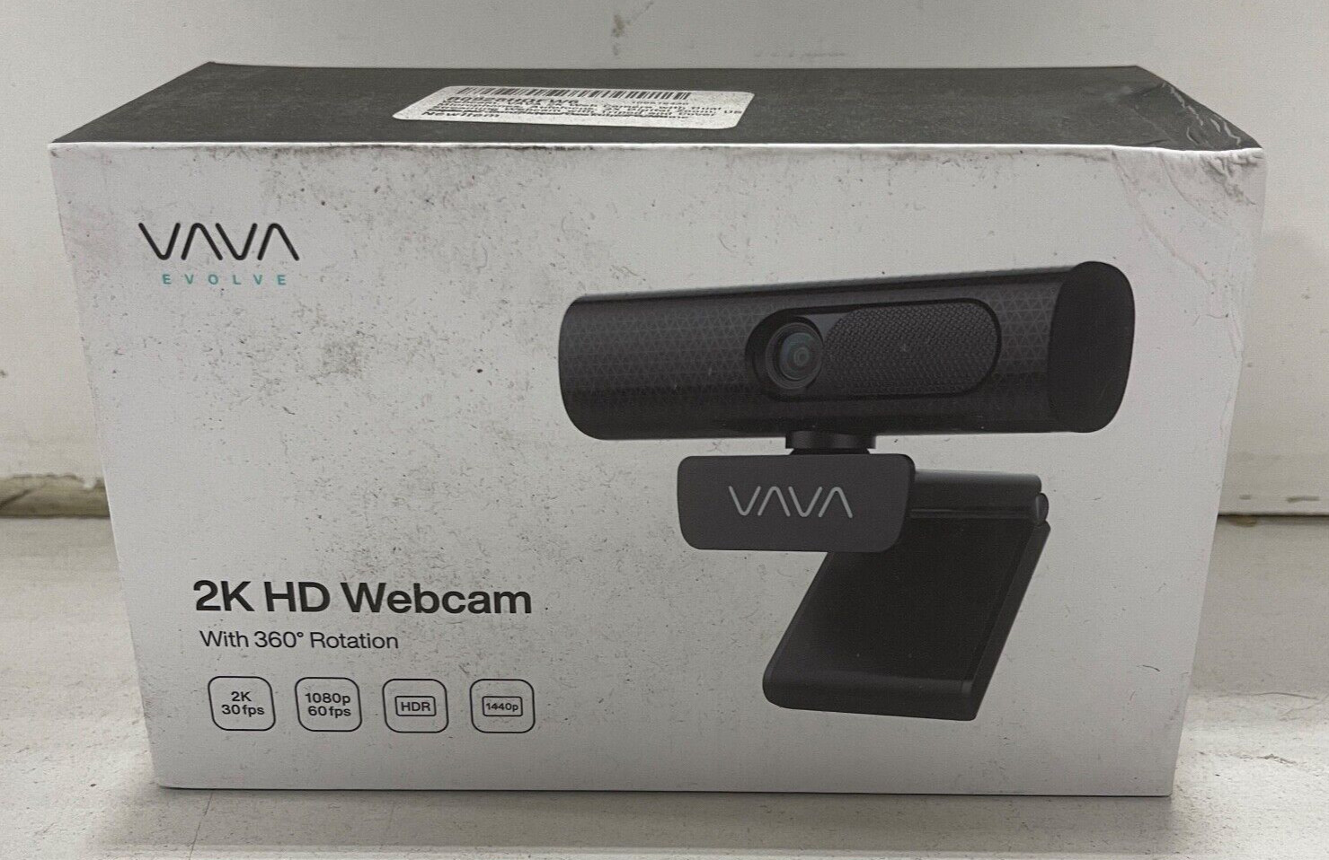 VAVA Evolve 2k HD Webcam (360 Degree Rotation) - Black
