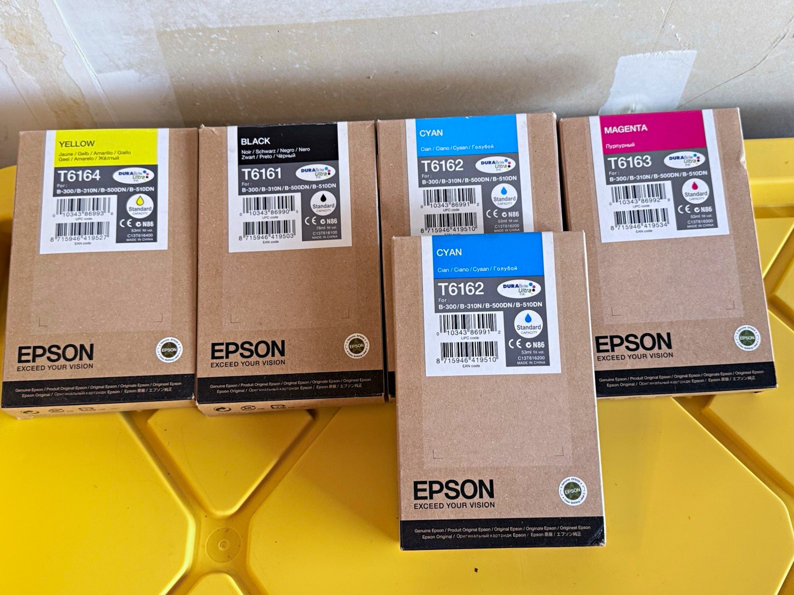 Epson Genuine Inkjet Cartridges CMYK Set T6161 T6162 T6163 T0164